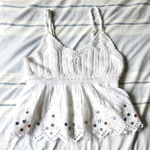 Shyanne Country Crochet Top 100% Cotton XS